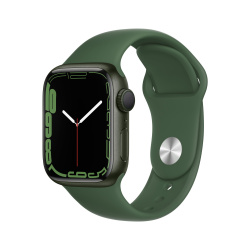 Apple Watch Serie 7 GPS, Caja de Aluminio Color Verde de 41mm, Correa Deportiva Verde 