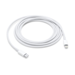 Apple Cable de Carga Lightning Macho - USB-C Macho, 2 Metros, Blanco, para iPod/iPhone/iPad 