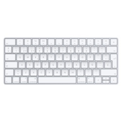 Apple Magic Keyboard, Bluetooth, Inalámbrico, Plata/Blanco (Inglés) 