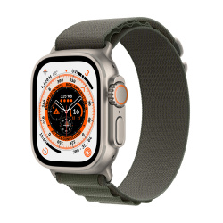 Apple Watch Ultra GPS + Cellular, Caja de Titanio de 49mm, Correa Alpine Deportiva Chica Color Verde 