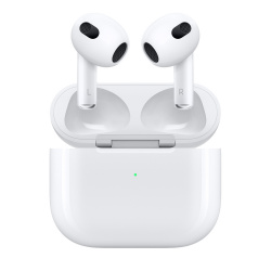 Apple AirPods (3a. Generación), Inalámbrico, Bluetooth, Blanco - incluye Estuche de Carga Lightning 