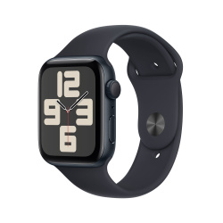 Apple Watch SE 2 GPS, Caja de Aluminio Color Medianoche de 44mm, Correa Deportiva M/L Color Medianoche 