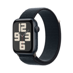 Apple Watch SE 2 GPS, Caja de Aluminio Color Medianoche de 44mm, Correa Deportiva Color Medianoche 