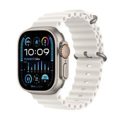 Apple Watch Ultra 2 GPS + Cellular, Caja de Titanio de 49mm, Correa Ocean Deportivo Color Blanco 