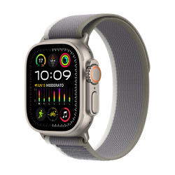 Apple Watch Ultra 2 GPS + Cellular, Caja de Titanio de 49mm, Correa Trail M/L Deportivo Color Gris/Verde 