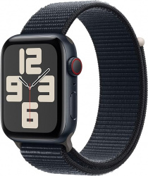 Apple Watch SE 2 GPS + Cellular, Caja de Aluminio Color Azul Medianoche de 44mm, Correa Loop S/L Color Azul Medianoche 