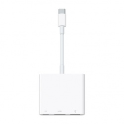 Apple Adaptador USB C Macho - HDMI/USB Hembra, Blanco 