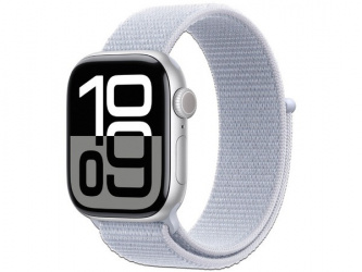 Apple Watch Series 10 GPS, Caja de 42 mm Aluminio Color Plata, Correa Loop Deportiva Color Azul 