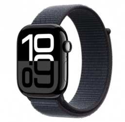 Apple Watch Series 10 GPS, Caja de 46 mm Aluminio Color Negro, Correa Loop Deportiva Color Negro 
