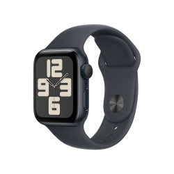 Apple Watch SE 2 GPS, Caja de 40 mm Aluminio Color Negro, Correa Deportiva S/M Color Negro  
