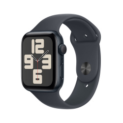Apple Watch SE 2 GPS, Caja de 44 mm Aluminio Color Negro, Correa Deportiva M/L Color Negro  