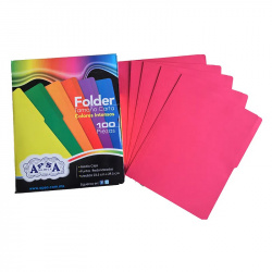 APSA Fólder L80-P, Paquete de 100 Piezas, Tamaño Carta, Rojo Intenso 