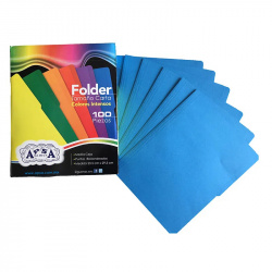 APSA Fólder L81-P, Paquete de 100 Piezas, Tamaño Carta, Azul Intenso 