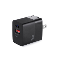 ArgomTech Cargador de Pared Volta P4, 38W, 1x USB-C + 1x USB-A, Negro 