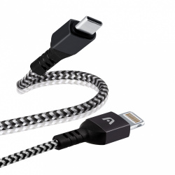 Argomtech Cable USB-C Macho - Lightning Macho, 1.8 Metros, Negro 