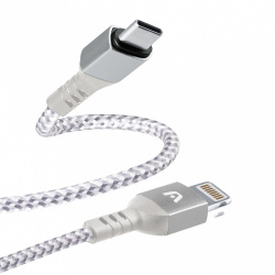 Argomtech Cable USB-C Macho - Lightning Macho, 1.8 Metros, Blanco 