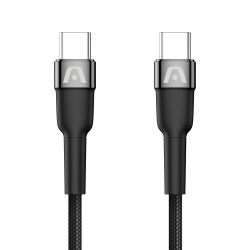 Argomtech Cable USB-C Macho - USB-C Macho, 1.8 Metros, Negro 