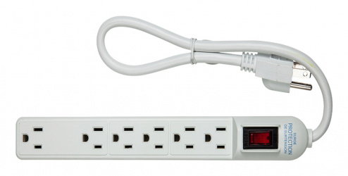 Argos Multicontacto 9700350, 6 Salidas, 125V, 15A, 270 Joules, Blanco 