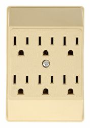 Arrow Hart Multicontacto 1146V-SP, 6 Salidas, 125V, Marfil 