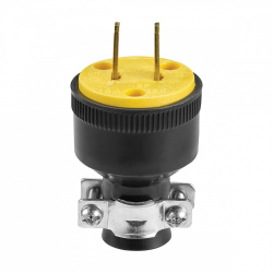 Arrow Hart Clavija Recta, 15A, 127V, Nema 1-15P, Negro/Amarillo 