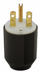 Arrow Hart Clavija, 15A, 125V, Nema L5-15, Negro/Blanco 