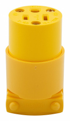 Arrow Hart Conector de Vinilo 4887-BOX, 15A, 125V, Amarillo 