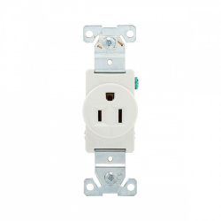 Arrow Hart Tomacorriente 5261W, 1 Enchufe, 125V, 15A, Gris/Blanco 