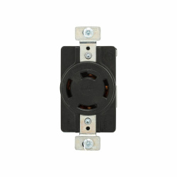 Arrow Hart Tomacorriente 7410B, 1 Enchufe, 120 - 208V, 20A, Negro 