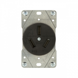 Arrow Hart Tomacorriente 7985N, 1 Enchufe, NEMA 10- 50, 125 - 250V, 50A, Negro 