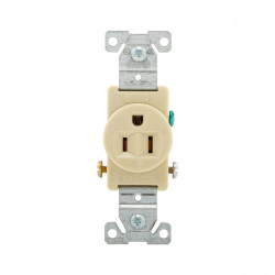 Arrow Hart Tomacorriente 817V-BOX, 1 Enchufe, 125V, 15A, Marfil 