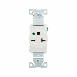 Arrow Hart Tomacorriente 8410W, 1 Enchufes, 250V, 20A, Blanco 