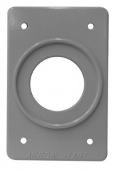 Arrow Hart Placa Tipo Industrial para Pared AH2140, 1 Puerto, Gris 