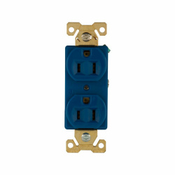 Arrow Hart Tomacorriente AH5252BL, 2 Enchufes, 125V, 15A, Azul 