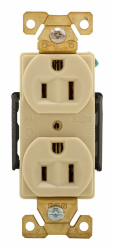 Arrow Hart Tomacorriente AH5262V, 2 Enchufes, 125V, 15A, Marfil 