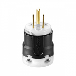 Arrow Hart Clavija Recta, NEMA 5-15P, 125V, 15A, Negro/Blanco 