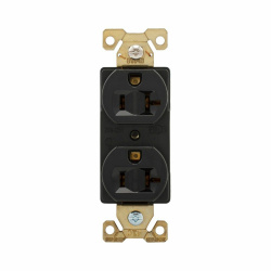 Arrow Hart Tomacorriente AH5352BK, 2 Enchufes, 125V, 20A, Negro 