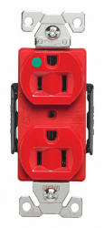 Arrow Hart Tomacorriente AH8200RD, 2 Enchufes, 125V, 15A, Rojo 