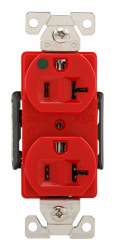 Arrow Hart Tomacorriente AH8300RD, 2 Enchufes, 125V, 20A, Rojo 