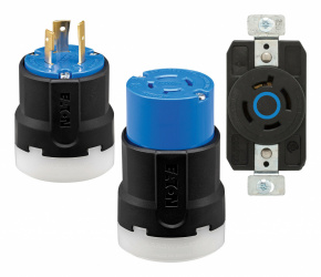 Arrow Hart Conector de Media Vuelta AHCL630C, 30A, 250V, NEMA L6-30, Negro/Azul 