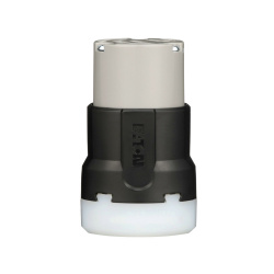 Arrow Hart Conector de Media Vuelta AHCL720C, 20A, 277V, Negro/Blanco 