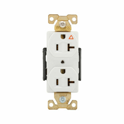 Arrow Hart Tomacorriente AHIG5362W, 2 Enchufes, 125V, 20A, Blanco 