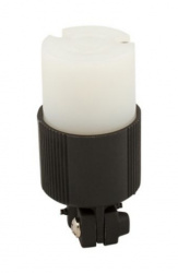 Arrow Hart Clavija, 15A, 125V, Nema L5-15, Negro/Blanco 