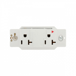 Arrow Hart Tomacorriente IG1210W, 2 Enchufes, 125V, 20A, Blanco 