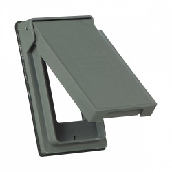 Arrow Hart Placa de Pared para Intemperie S2966, 1 Puerto, Gris 