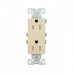 Arrow Hart Tomacorriente TR1107V-BOX, 2 Enchufes, 125V, 20A, Beige 