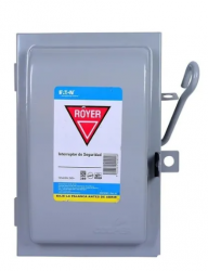 Arrow Hart Interruptor Automático 2 Polos WD2222, 250V, 60A, Entrada 120 - 240V 