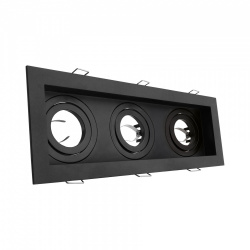 Artlite Lámpara Empotrable ADE-112, Interiores, hasta 50W, Base MR16, Negro, para Casa - No Incluye Foco 