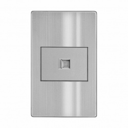 Artlite Placa de Pared APL-109, 1 Puerto RJ-45, Acero 