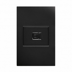 Artlite Placa de Pared APL-309, 1 Puerto RJ-45, Negro 