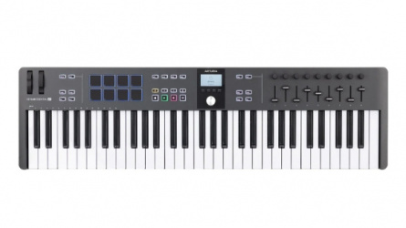 Arturia Teclado MIDI KeyLab 61 Essential, 61 Teclas, USB, Negro 